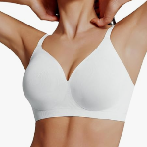 Bras Full Coverage V Neck Push Up Wireless Bras for Women